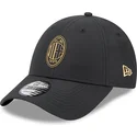 schwarze-verstellbare-curved-cap-mit-goldenem-logo-9forty-von-ac-milan-serie-a-von-new-era