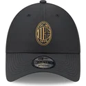 schwarze-verstellbare-curved-cap-mit-goldenem-logo-9forty-von-ac-milan-serie-a-von-new-era