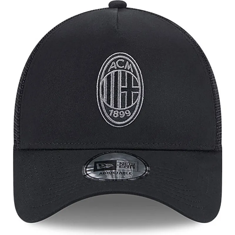 cepur-izliekta-truckeris-melns-snapback-a-frame-core-no-ac-milan-serie-a-no-new-era