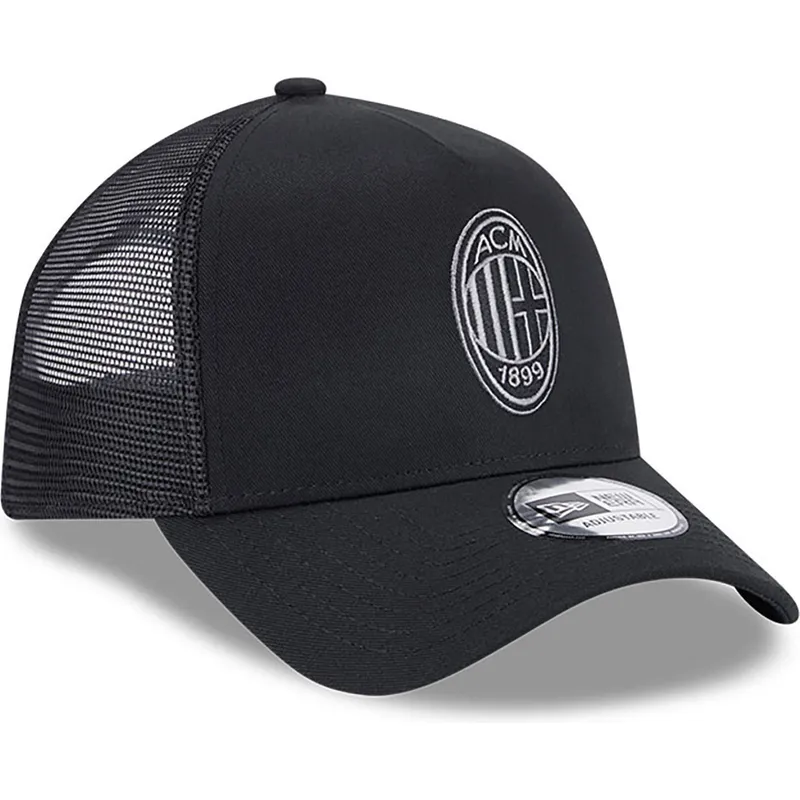 cepur-izliekta-truckeris-melns-snapback-a-frame-core-no-ac-milan-serie-a-no-new-era