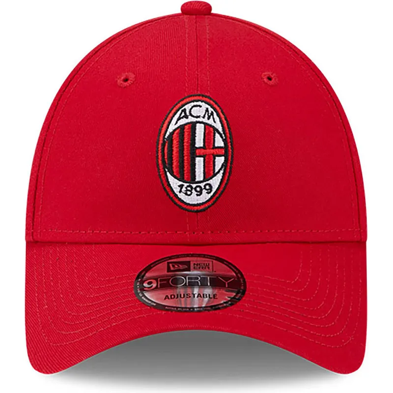 cap-izliekta-red-adjustable-strap-9forty-core-no-ac-milan-serie-a-no-new-era