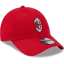 rote-verstellbare-curved-cap-9forty-core-von-ac-milan-serie-a-von-new-era
