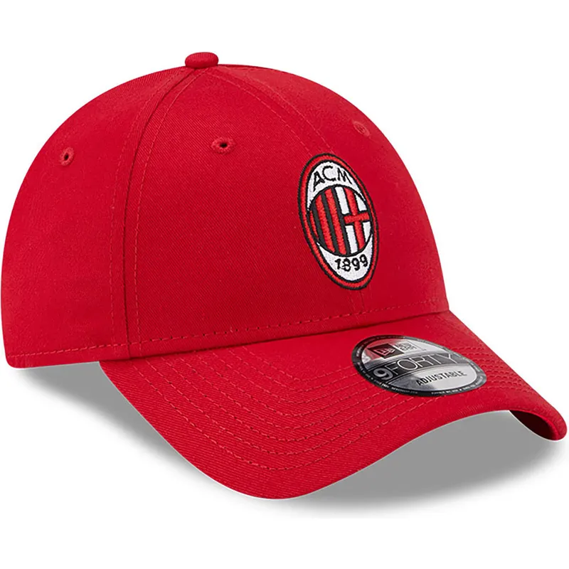 cap-izliekta-red-adjustable-strap-9forty-core-no-ac-milan-serie-a-no-new-era