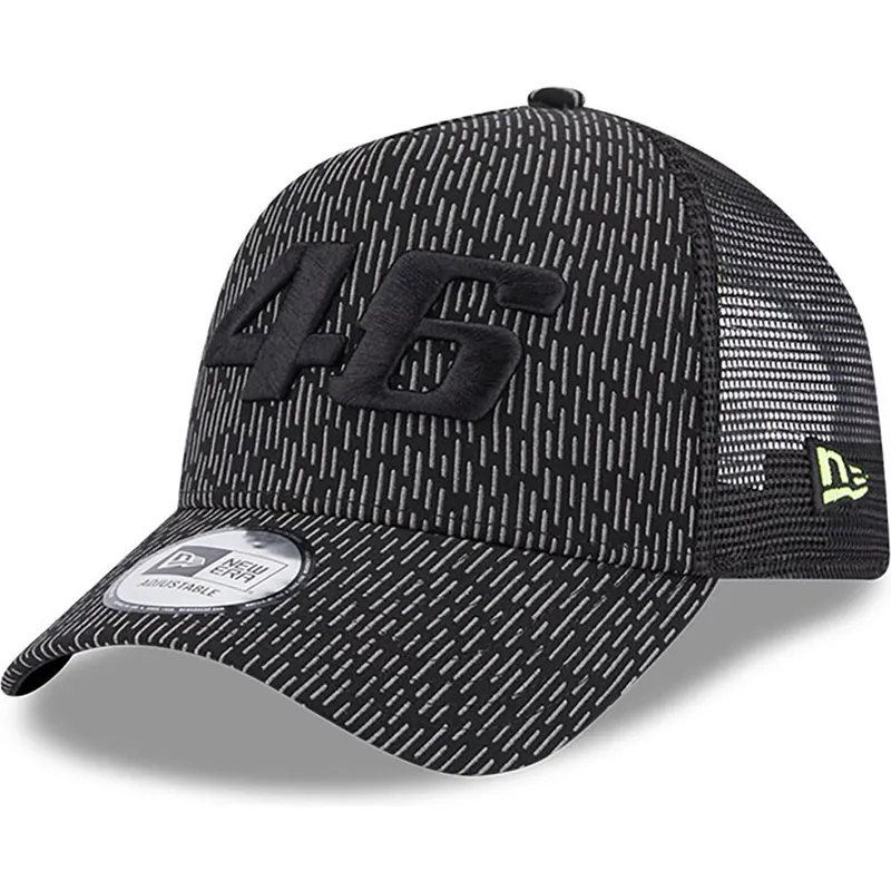 cepur-izliekta-truckeris-melns-snapback-a-frame-reflective-all-over-print-no-valentino-rossi-vr46-motogp-no-new-era cepur-izliekta-truckeris-melns-snapback-a-frame-reflective-all-over-print-no-valentino-rossi-vr46-motogp-no-new-era