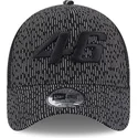 cepur-izliekta-truckeris-melns-snapback-a-frame-reflective-all-over-print-no-valentino-rossi-vr46-motogp-no-new-era
