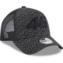 cepur-izliekta-truckeris-melns-snapback-a-frame-reflective-all-over-print-no-valentino-rossi-vr46-motogp-no-new-era