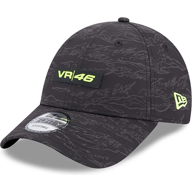 cepur-izliekta-melns-regulejams-9forty-all-over-print-no-valentino-rossi-vr46-motogp-no-new-era
