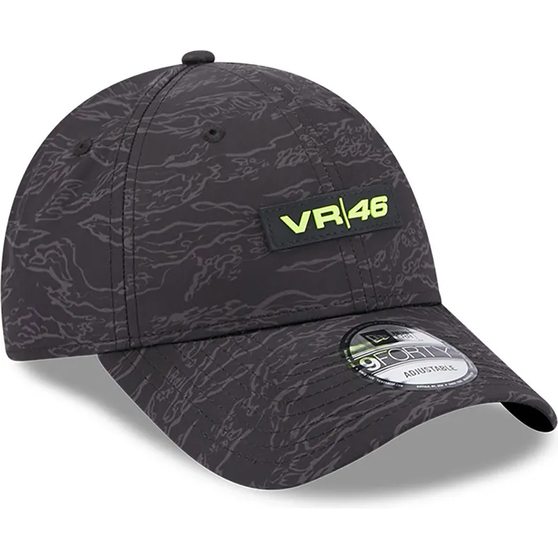 cepur-izliekta-melns-regulejams-9forty-all-over-print-no-valentino-rossi-vr46-motogp-no-new-era