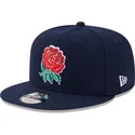 cepur-plakana-zils-snapback-9fifty-wool-no-england-rugby-rfu-no-new-era