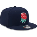 cepur-plakana-zils-snapback-9fifty-wool-no-england-rugby-rfu-no-new-era