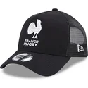 cepur-izliekta-truckeris-melns-snapback-a-frame-monochrome-no-french-rugby-federation-ffr-no-new-era