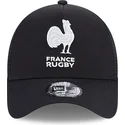cepur-izliekta-truckeris-melns-snapback-a-frame-monochrome-no-french-rugby-federation-ffr-no-new-era