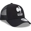 cepur-izliekta-truckeris-melns-snapback-a-frame-monochrome-no-french-rugby-federation-ffr-no-new-era