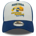 cepur-izliekta-truckeris-zils-snapback-mustard-a-frame-food-no-new-era