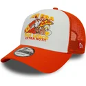 cepur-izliekta-truckeris-oranzs-snapback-sauce-a-frame-food-no-new-era