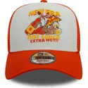 weisse-und-orangefarbene-trucker-kappe-hot-sauce-a-frame-food-von-new-era