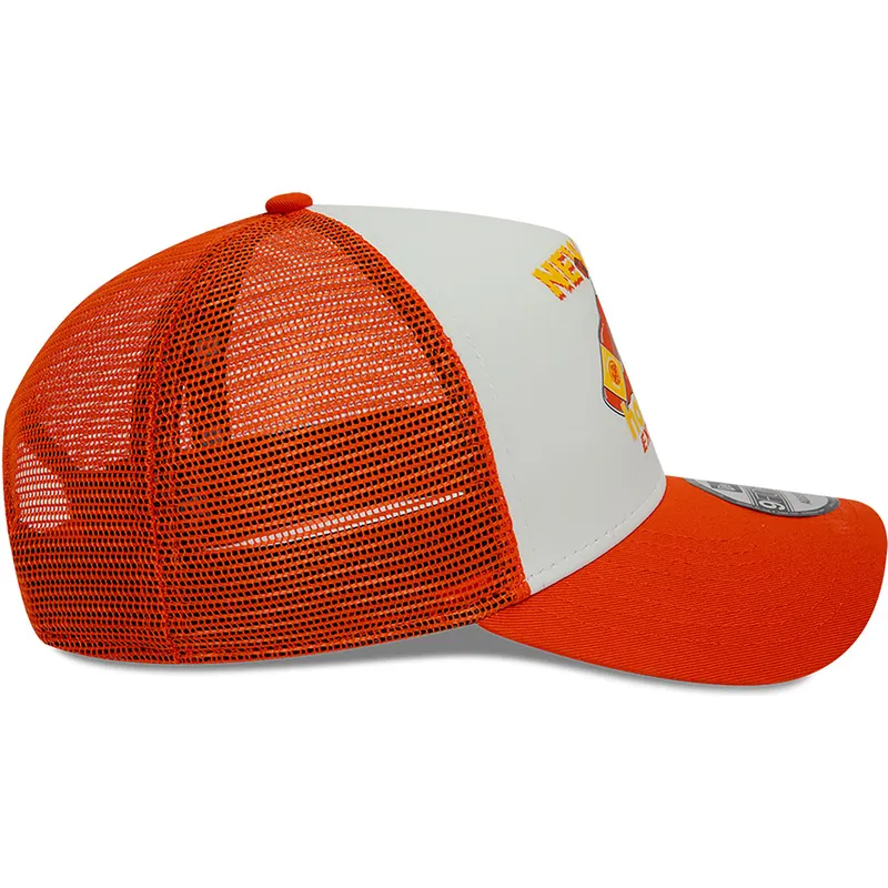 cepur-izliekta-truckeris-oranzs-snapback-sauce-a-frame-food-no-new-era