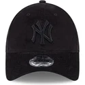 schwarze-verstellbare-curved-cap-mit-schwarzem-logo-9forty-cord-der-new-york-yankees-mlb-von-new-era