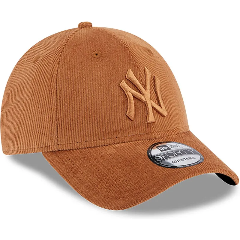 cepur-izliekta-bruns-regulejams-9forty-cord-no-new-york-yankees-mlb-no-new-era