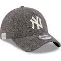 dunkelgraue-verstellbare-kappe-9twenty-tweed-pack-der-new-york-yankees-mlb-von-new-era