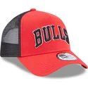 cepur-izliekta-truckeris-sarkans-snapback-a-frame-team-script-no-chicago-bulls-nba-no-new-era