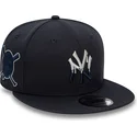 cepur-plakana-tumsi-zils-snapback-9fifty-team-drip-no-new-york-yankees-mlb-no-new-era