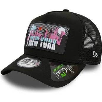 cepur-izliekta-truckeris-melns-snapback-a-frame-repreve-license-plate-no-new-york-no-new-era