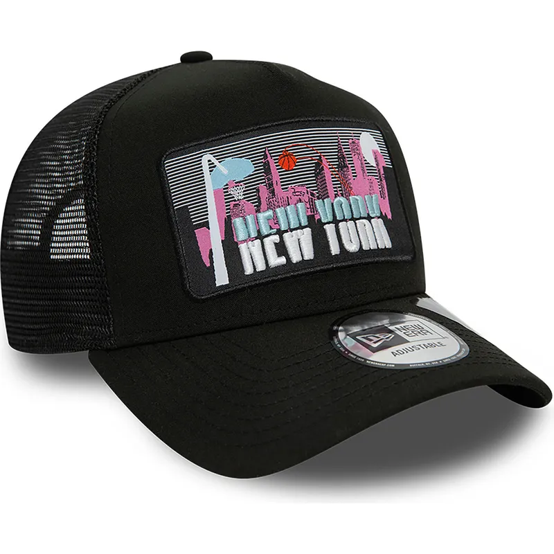 cepur-izliekta-truckeris-melns-snapback-a-frame-repreve-license-plate-no-new-york-no-new-era