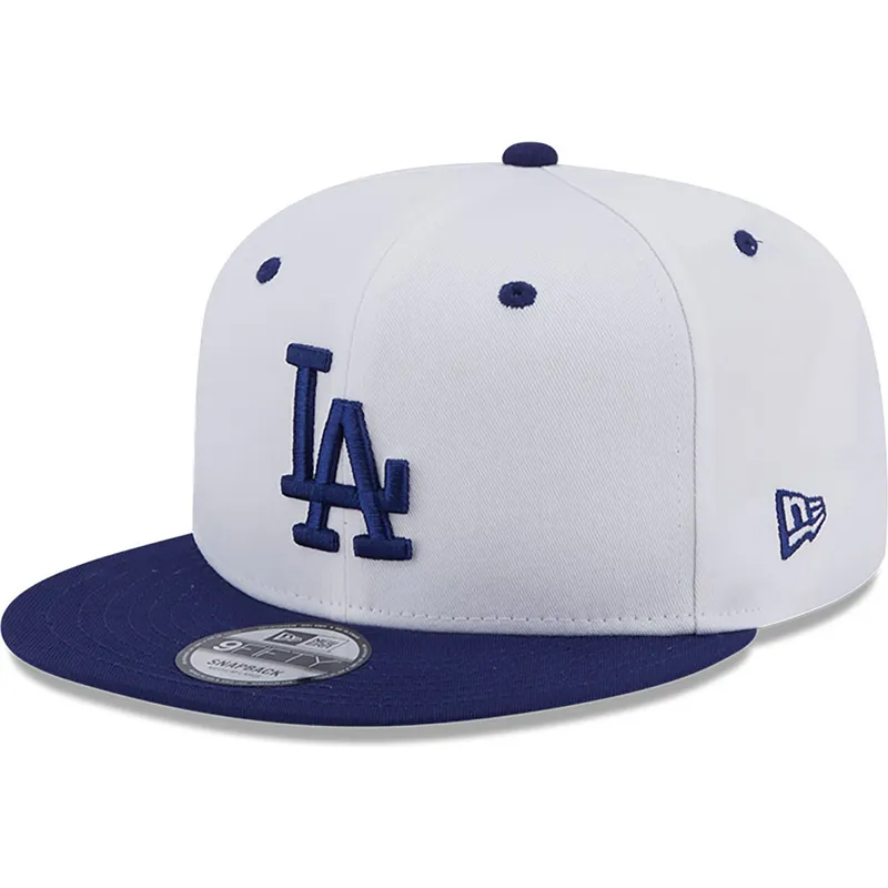 cepur-plakana-zils-snapback-9fifty-white-crown-patch-no-los-angeles-dodgers-mlb-no-new-era