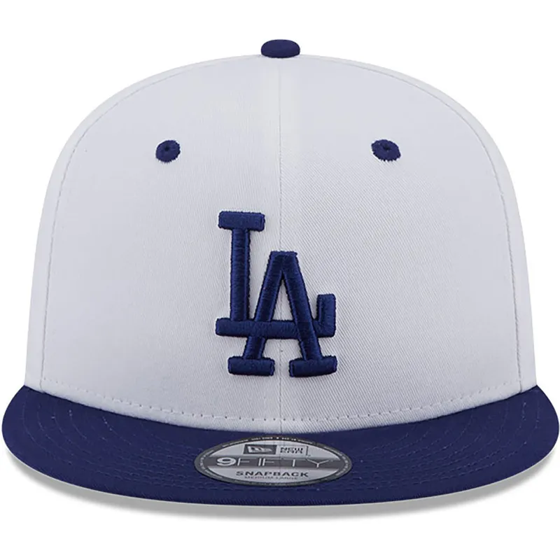cepur-plakana-zils-snapback-9fifty-white-crown-patch-no-los-angeles-dodgers-mlb-no-new-era