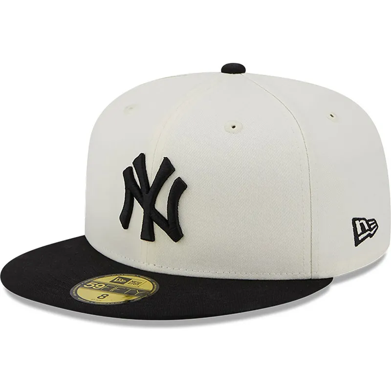 Gorras Planas Gorras De Beisbol Ny Gorra Plana Blanca Y Negra