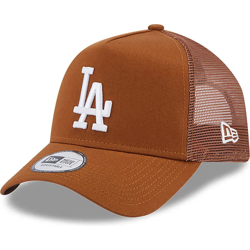 cepur-izliekta-truckeris-bruns-snapback-a-frame-league-essential-no-los-angeles-dodgers-mlb-no-new-era