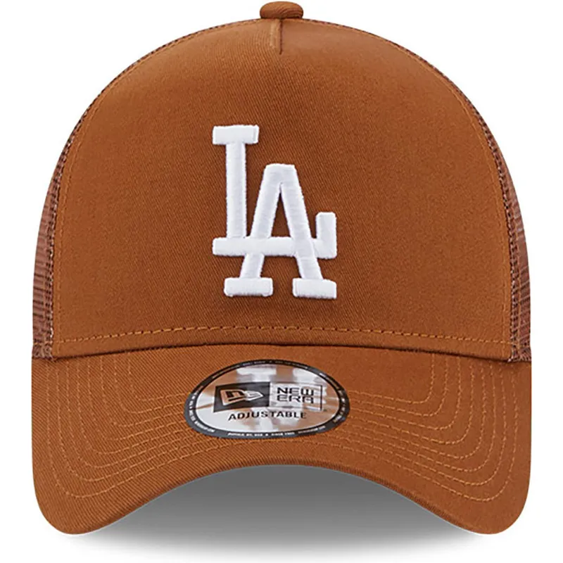 cepur-izliekta-truckeris-bruns-snapback-a-frame-league-essential-no-los-angeles-dodgers-mlb-no-new-era
