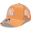 cepur-izliekta-truckeris-oranzs-snapback-a-frame-league-essential-no-new-york-yankees-mlb-no-new-era