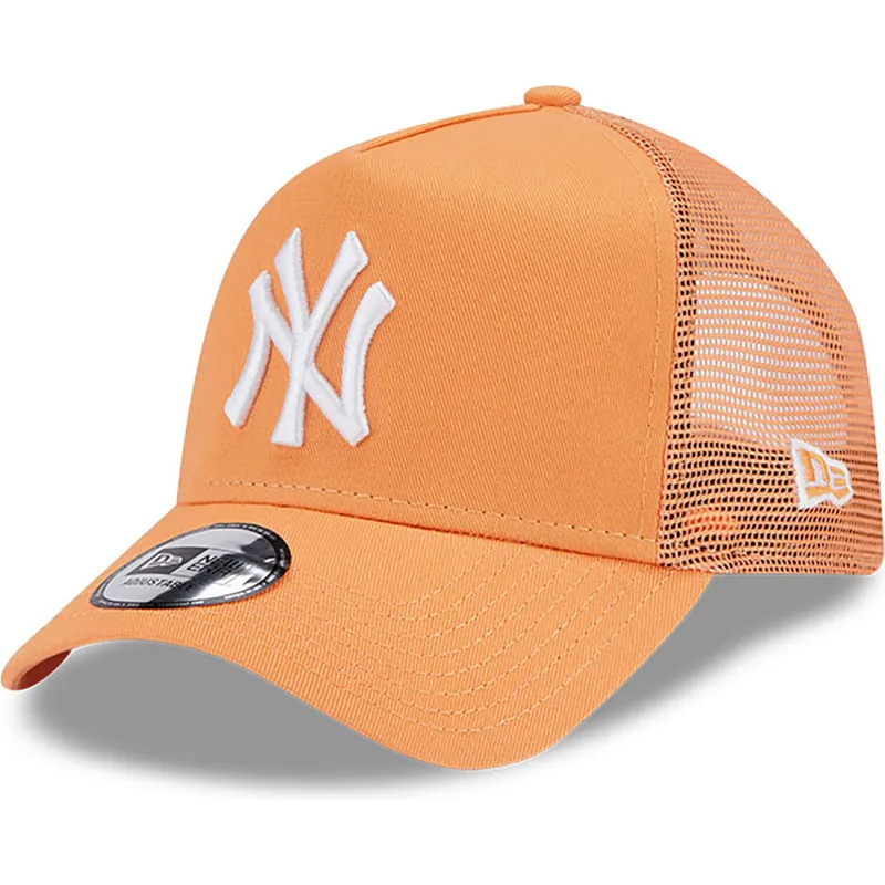 cepur-izliekta-truckeris-oranzs-snapback-a-frame-league-essential-no-new-york-yankees-mlb-no-new-era