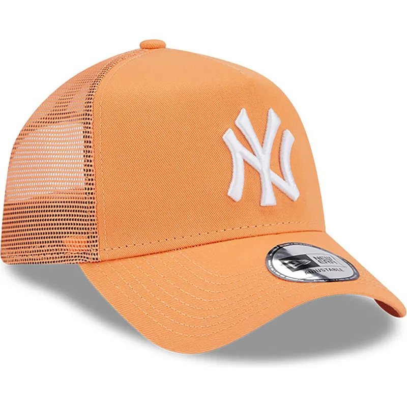 cepur-izliekta-truckeris-oranzs-snapback-a-frame-league-essential-no-new-york-yankees-mlb-no-new-era