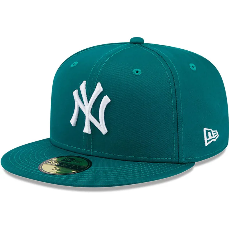 Gorra New Gorra De Los Yankees Verde Gorra Plana Verde Ajustada