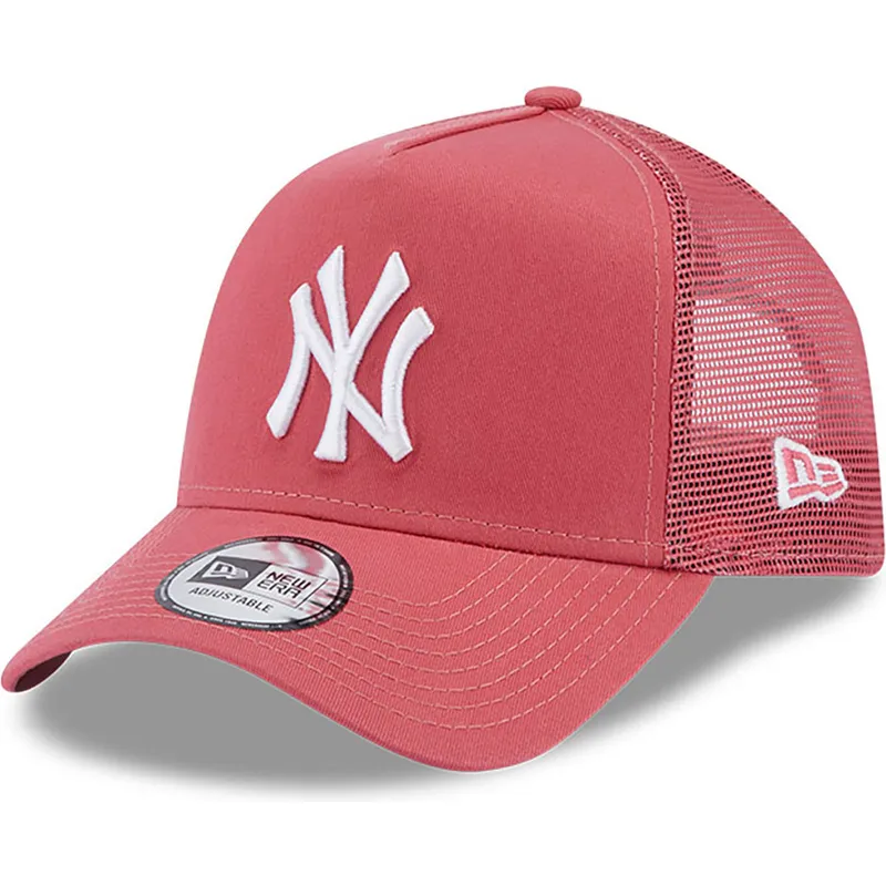 cepur-izliekta-truckeris-roza-snapback-a-frame-league-essential-no-new-york-yankees-mlb-no-new-era