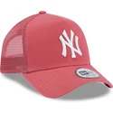 cepur-izliekta-truckeris-roza-snapback-a-frame-league-essential-no-new-york-yankees-mlb-no-new-era