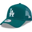 grune-trucker-kappe-a-frame-league-essential-der-los-angeles-dodgers-mlb-von-new-era