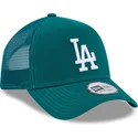 grune-trucker-kappe-a-frame-league-essential-der-los-angeles-dodgers-mlb-von-new-era