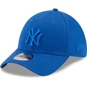 new-era-new-york-yankees-mlb-39thirty-league-essential-blaue-anpassbare-kappe-mit-gebogenem-schirm-und-blauem-logo