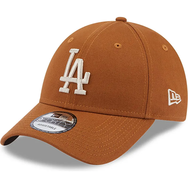 cepur-izliekta-bruns-regulejams-9forty-league-essential-no-los-angeles-dodgers-mlb-no-new-era
