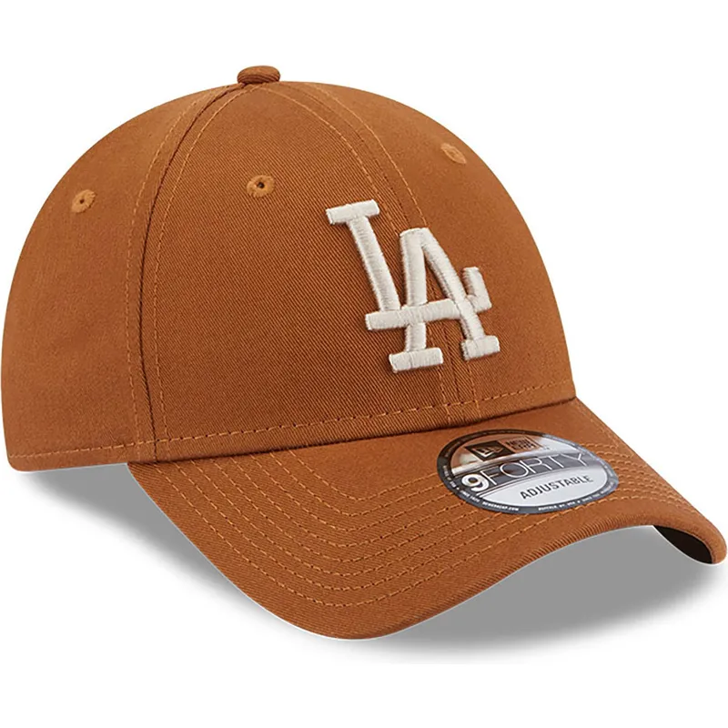 cepur-izliekta-bruns-regulejams-9forty-league-essential-no-los-angeles-dodgers-mlb-no-new-era