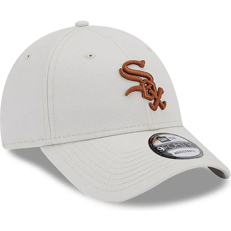 cap-izliekta-beige-adjustable-strap-marron-9forty-league-essential-no-chicago-white-sox-mlb-no-new-era