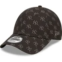 casquette-courbee-noire-ajustable-9forty-monogram-new-york-yankees-mlb-new-era