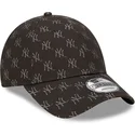casquette-courbee-noire-ajustable-9forty-monogram-new-york-yankees-mlb-new-era