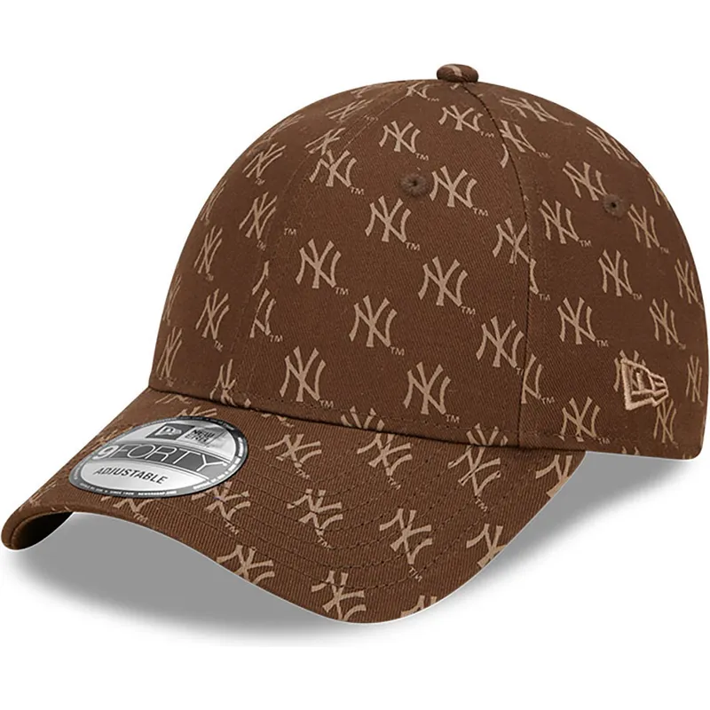 cepur-izliekta-bruns-regulejams-9forty-monogram-no-new-york-yankees-mlb-no-new-era