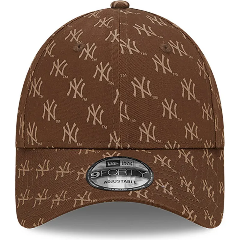 cepur-izliekta-bruns-regulejams-9forty-monogram-no-new-york-yankees-mlb-no-new-era