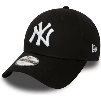 New Era Kinder Curved Brim 9FORTY Essential New York Yankees MLB Adjustable Cap schwarz